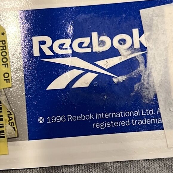VTG 1996 Reebok Athletics size M big logo on back tee New with tags heather grey - Picture 6 of 10